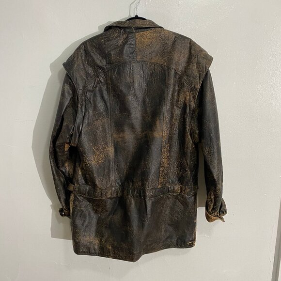 Vintage waxed leather duster- jacket/vest - austrailian outback collection - Picture 2 of 6